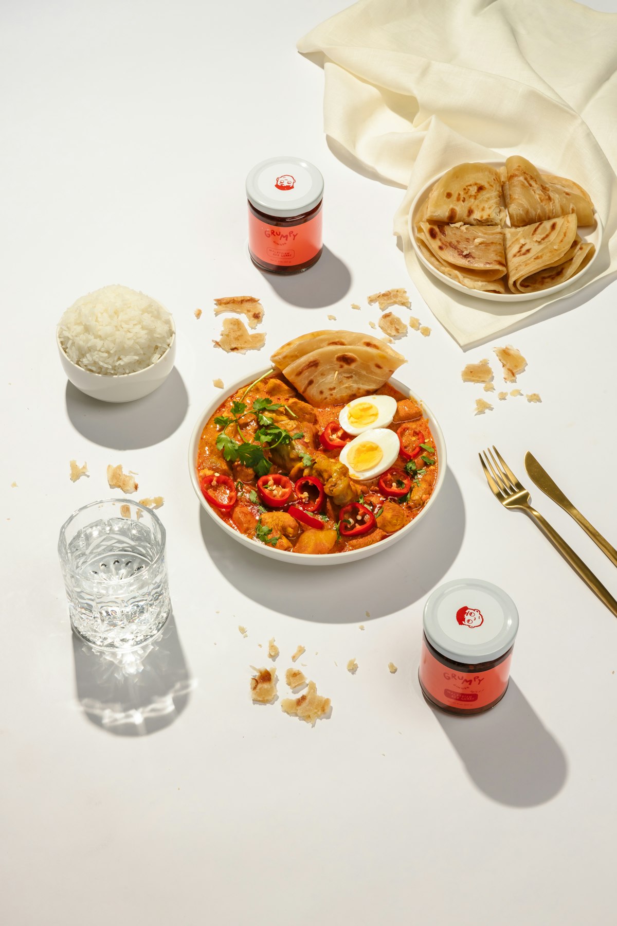 Traditional breakfast spread